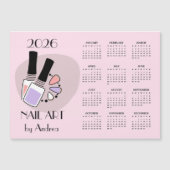 Nail Art Design 2026 Calendar Magnetic Card (Voorkant)