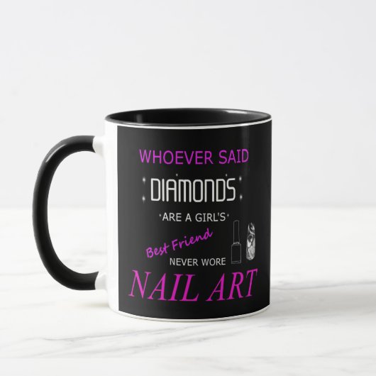 Nail Art is mijn beste vriend 11 oz Combo Mok (Links)