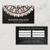 Nail Art Mandala - Marmer van Pearl en Roos Visitekaartje (Voorkant / Achterkant)