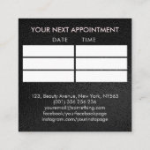 Nail Art Mandala Pearl en Roze Marble Vierkante Visitekaartje (Achterkant)