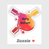 Nail art met jouw naam (verander het) uitgesneden sticker (Vel)