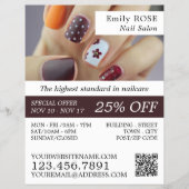 Nail Art, Nail Technicien, Nail Salon Adverteren Flyer (Voorkant)