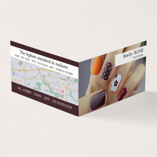 Nail Art, Nail Technicus, Nail Salon Loyalty Visitekaartje (Buitenkant)