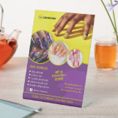 Nail Art Services Aangepaste voetstuk Teken Reclamebord Met Voetstuk (Insitu)
