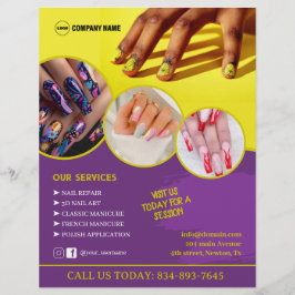 Nail Art Services bewerkbare folder