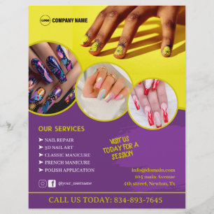 Nail Art Services bewerkbare folder