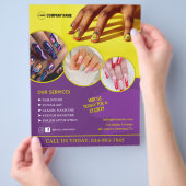Nail Art Services bewerkbare folder (Hand)