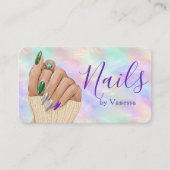 Nail Art Studio Manicurist Artist Iridescent Opal Visitekaartje (Voorkant)