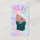 Nail Art Studio Stylish Opal Manicurist Artist Visitekaartje (Voorkant)