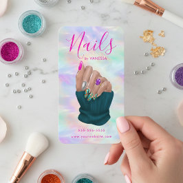 Nail Art Studio Stylish Opal Manicurist Artist Visitekaartje
