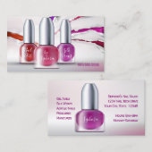 Nail Art Technicier - Trendy Poolse flessen Visitekaartje (Voorkant / Achterkant)