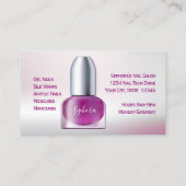 Nail Art Technicier - Trendy Poolse flessen Visitekaartje (Achterkant)