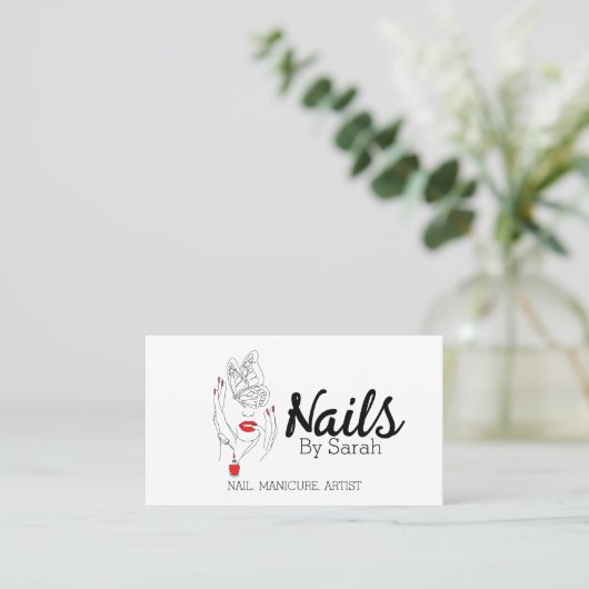Nail art visitekaartje (Staand voorkant)