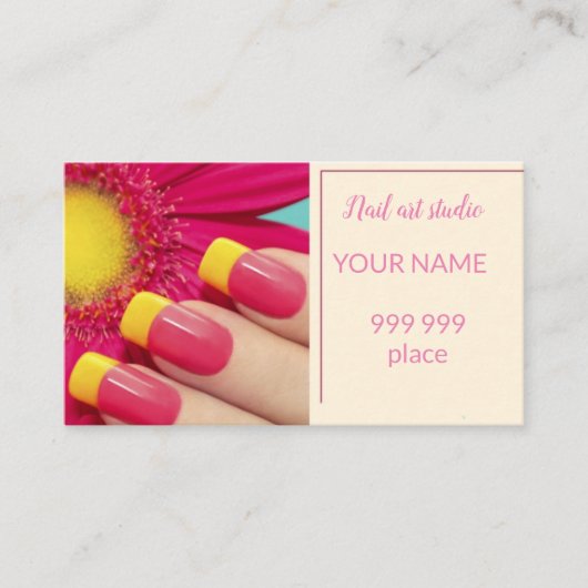 Nail art visitekaartje (Voorkant)