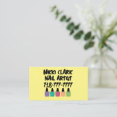 NAIL ARTIST aangepaste Visitekaartje (Staand voorkant)