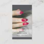 Nail Artist Beaty Salon Manicure Foto QR Code Visitekaartje (Voorkant)