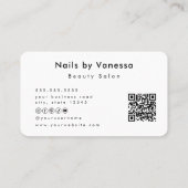 Nail Artist Beauty Salon Elegant Visitekaartje (Achterkant)