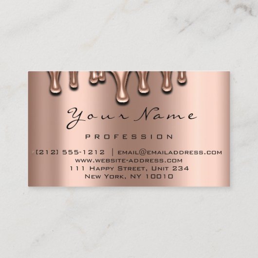 Nail Artist blauwgroen Drift Roos Lash Makeup Blue Visitekaartje (Achterkant)