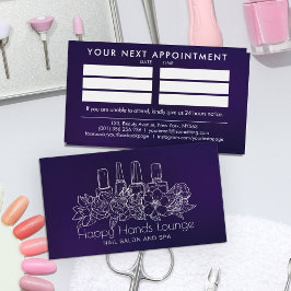 Nail Artist - bloemenlijn art illustratie Visitekaartje