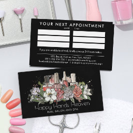 Nail Artist - bloemenlijn art illustratie Visitekaartje