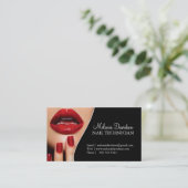 NAIL ARTIST BUSINESS CARD TEMPLATE VISITEKAARTJE (Staand voorkant)