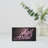 Nail artist business card visitekaartje (Staand voorkant)
