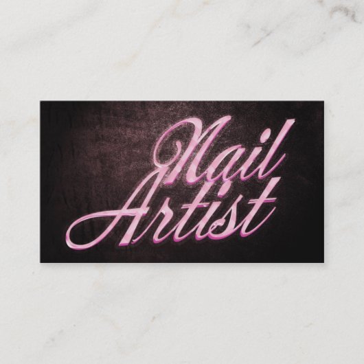 Nail artist business card visitekaartje (Voorkant)