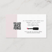 Nail Artist Client Appointment Card QR Code Logo Visitekaartje (Achterkant)