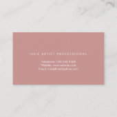 Nail Artist Designer Salon Faux Glitter Roos Roze Visitekaartje (Achterkant)