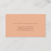 Nail Artist Designer Salon Roos Faux Glitter Boho Visitekaartje (Achterkant)