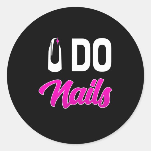 Nail Artist Do Nails Ronde Sticker (Voorkant)