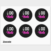 Nail Artist Do Nails Ronde Sticker (Vel)