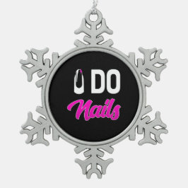 Nail Artist Do Nails Tin Sneeuwvlok Ornament