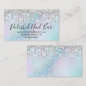 Nail Artist Drift Blue Holographic Diamond Visitekaartje (Voorkant / Achterkant)