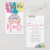 Nail Artist Drift Pools hand Logo Nail Salon Visitekaartje (Voorkant / Achterkant)