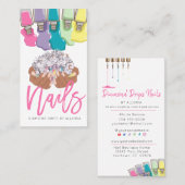 Nail Artist Drift Pools hand Logo Nail Salon Visitekaartje (Voorkant / Achterkant)