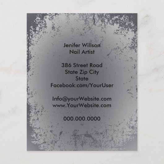 Nail Artist Flyer (Achterkant)