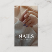 Nail Artist Foto QR Code Visitekaartje (Voorkant)