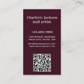 Nail Artist Foto QR Code Visitekaartje (Achterkant)