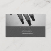 Nail Artist Glow Script en Photo Salon Grijs Goud Visitekaartje (Achterkant)