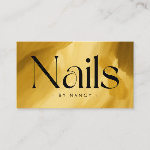 Nail Artist Gold Brush Visitekaartje