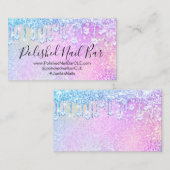 Nail Artist Holograaf Diamond Silver Drift Roze Visitekaartje (Voorkant / Achterkant)