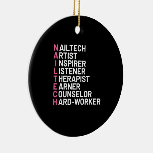 Nail Artist Inspiron Keramisch Ornament (Rechts)