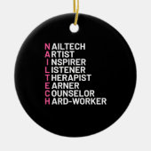 Nail Artist Inspiron Keramisch Ornament (Voorkant)