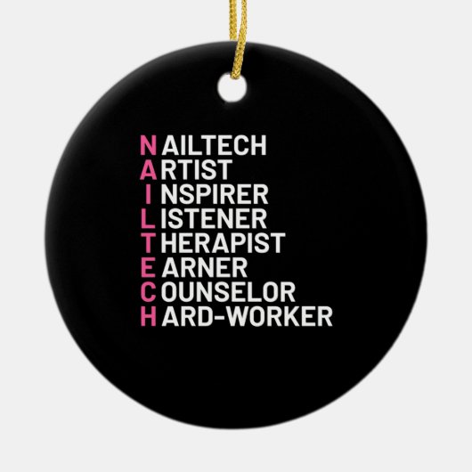 Nail Artist Inspiron Keramisch Ornament (Voorkant)