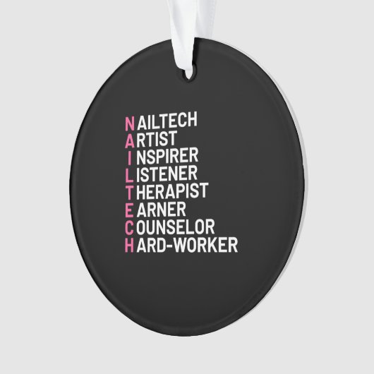 Nail Artist Inspiron Ornament (voorkant)