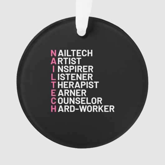 Nail Artist Inspiron Ornament (voorkant)