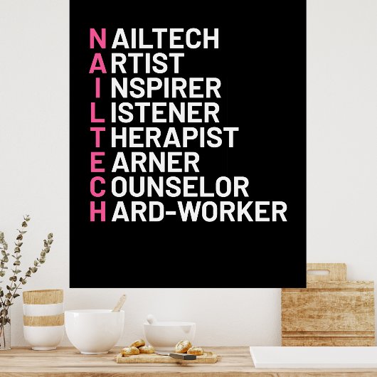 Nail Artist Inspiron Poster (Keuken)