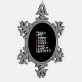 Nail Artist Inspiron Tin Sneeuwvlok Ornament (Links)