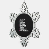 Nail Artist Inspiron Tin Sneeuwvlok Ornament (Rechts)